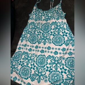 Aeropostale Turquoise and White Floral Dress